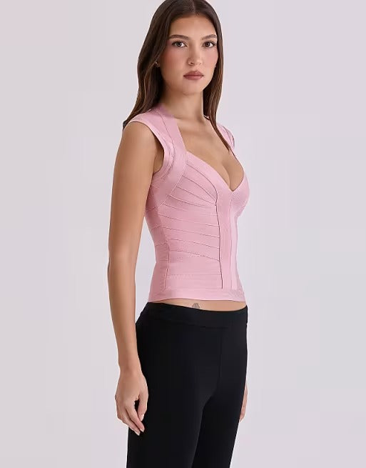 Rose Pastel Bandage Top